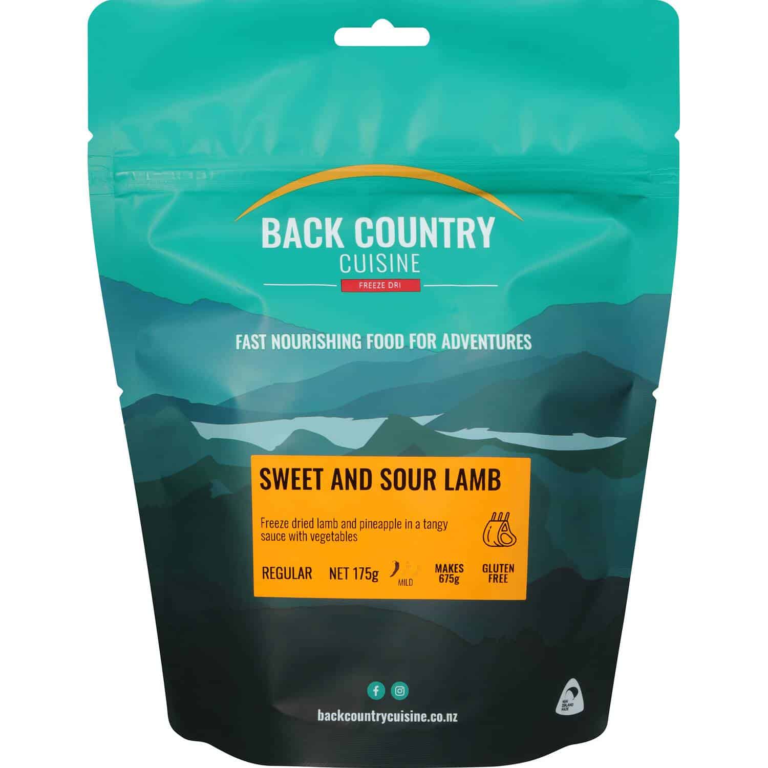 Back Country Cuisine Sweet & Sour Lamb Regular - Tramping Food and Accessories sold by Venture Outdoors NZ