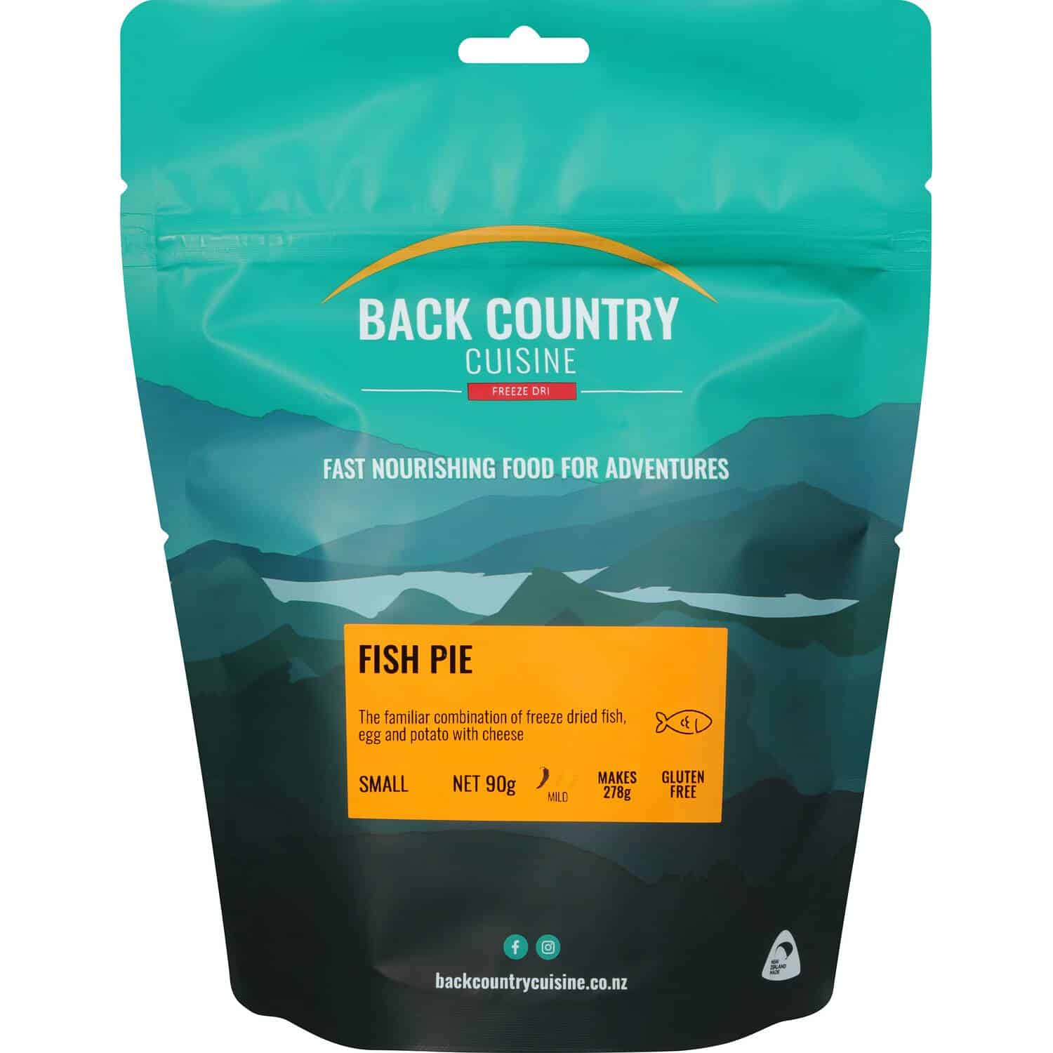 Back Country Cuisine Fish Pie Small - Tramping Food and Accessories sold by Venture Outdoors NZ