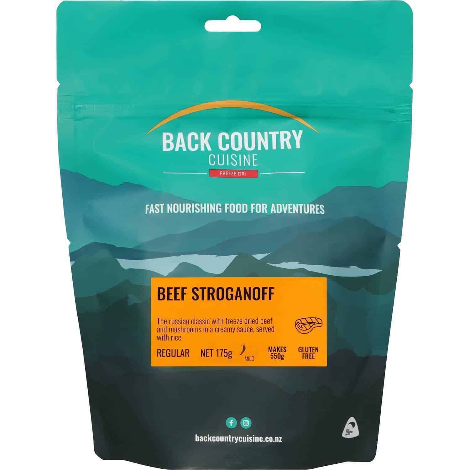 Back Country Cuisine Beef Stroganoff Regular - Tramping Food and Accessories sold by Venture Outdoors NZ