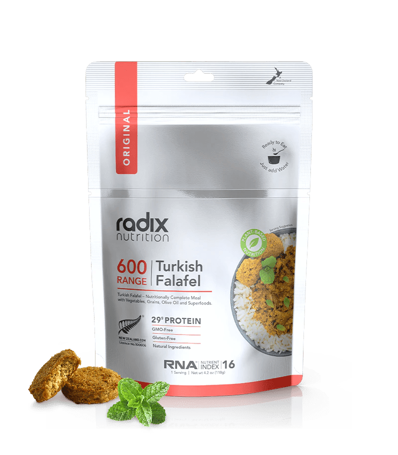 Radix Nutrition Original 600 Turkish Falafel v8.0 - Tramping Food and Accessories sold by Venture Outdoors NZ