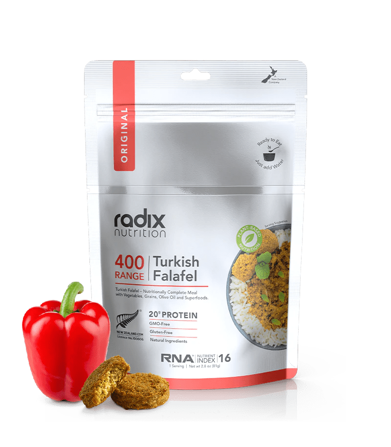 Radix Nutrition Original 400 Turkish Falafel v8.0 - Tramping Food and Accessories sold by Venture Outdoors NZ
