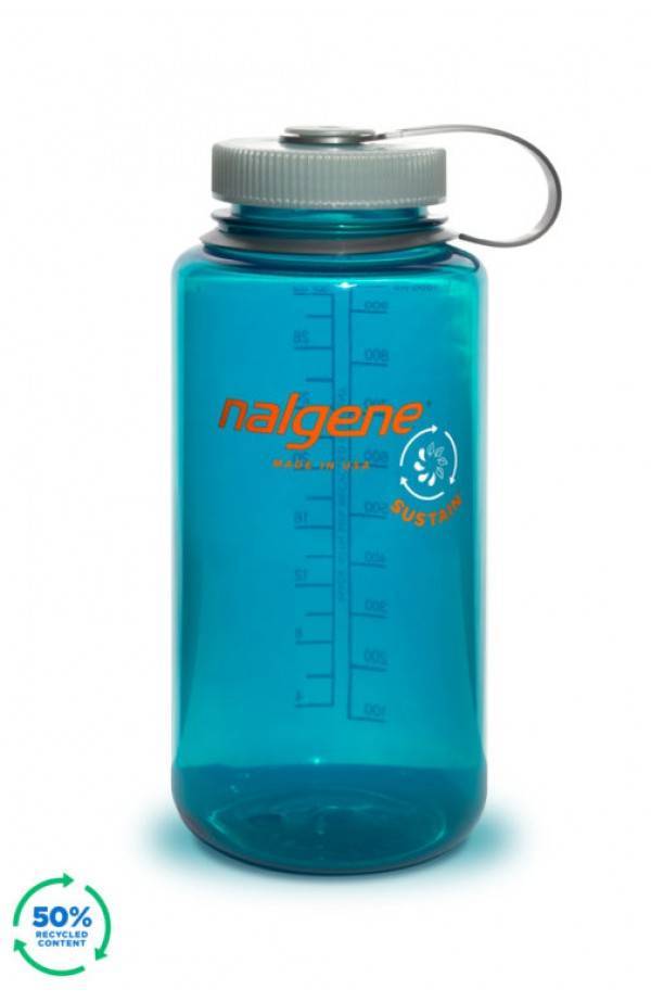 Nalgene Tritan Renew Sustain Wide Mouth Bottle 1L - Tramping Food and Accessories sold by Venture Outdoors NZ