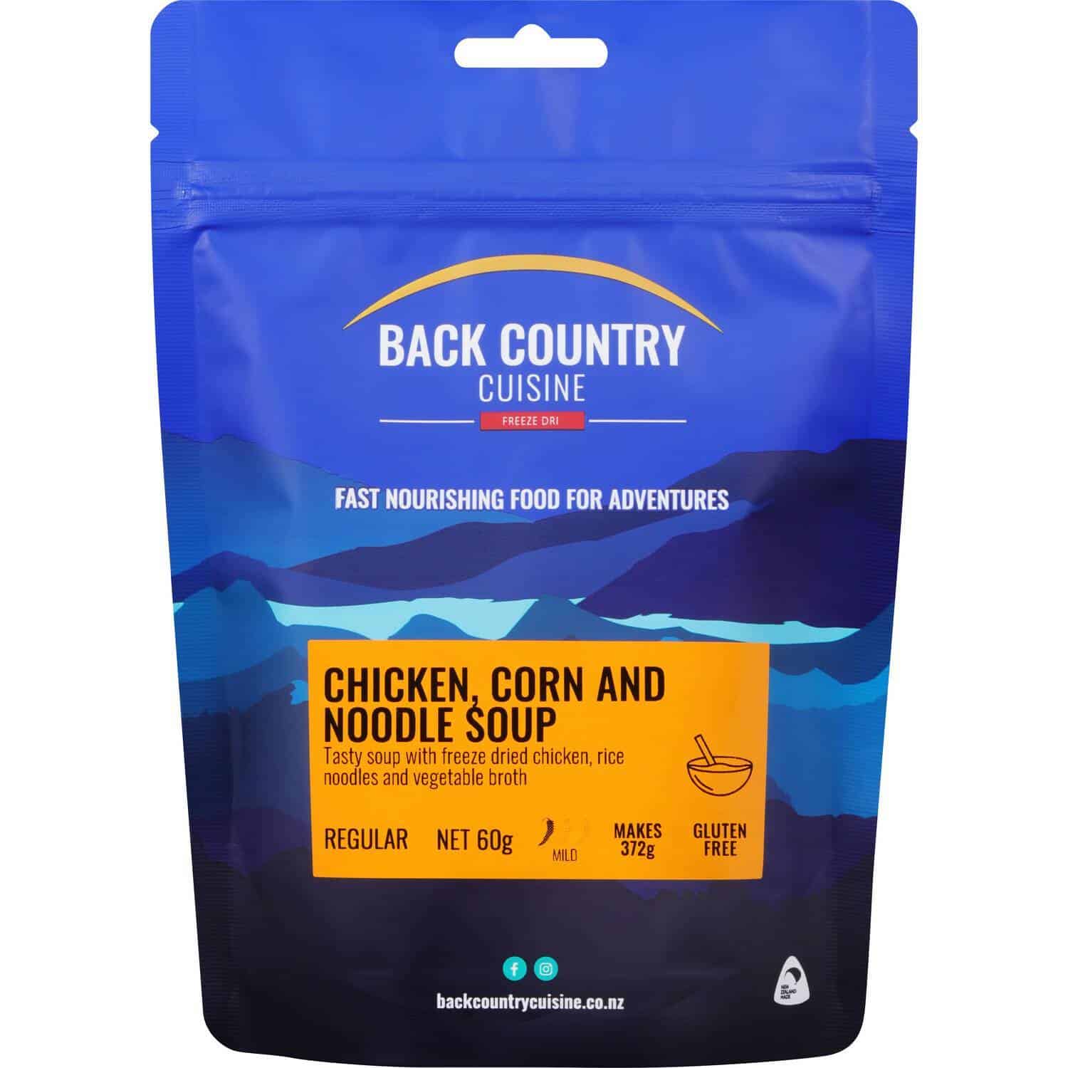 Back Country Cuisine Chicken, Corn & Noodle Soup - Tramping Food and Accessories sold by Venture Outdoors NZ