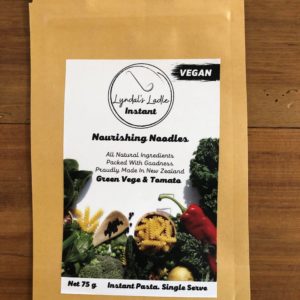 Lyndal’s Ladle Vegan Green Vege & Tomato Nourishing Noodles - Tramping Food and Accessories sold by Venture Outdoors NZ