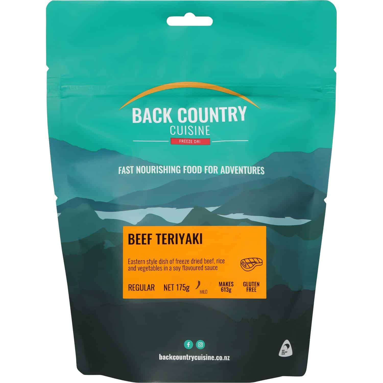 Back Country Cuisine Beef Teriyaki Regular - Tramping Food and Accessories sold by Venture Outdoors NZ