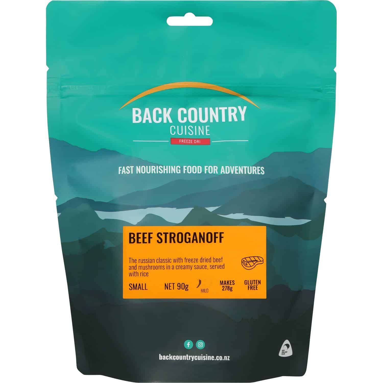 Back Country Cuisine Beef Stroganoff Small - Tramping Food and Accessories sold by Venture Outdoors NZ