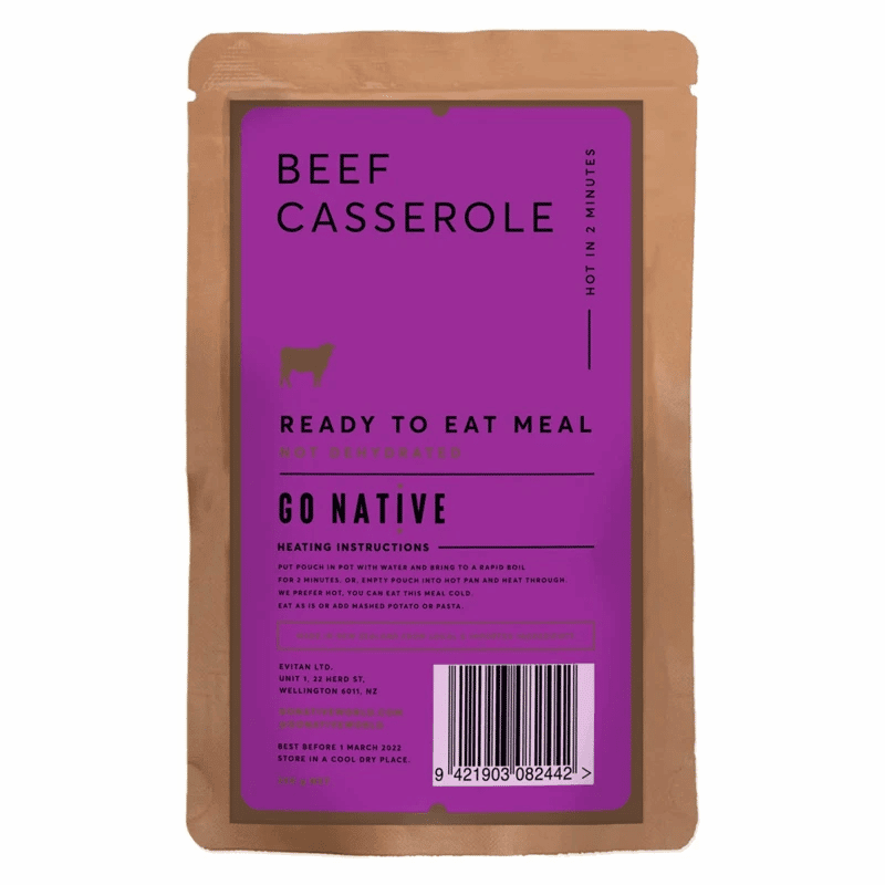 Go Native Beef Casserole - Tramping Food and Accessories sold by Venture Outdoors NZ