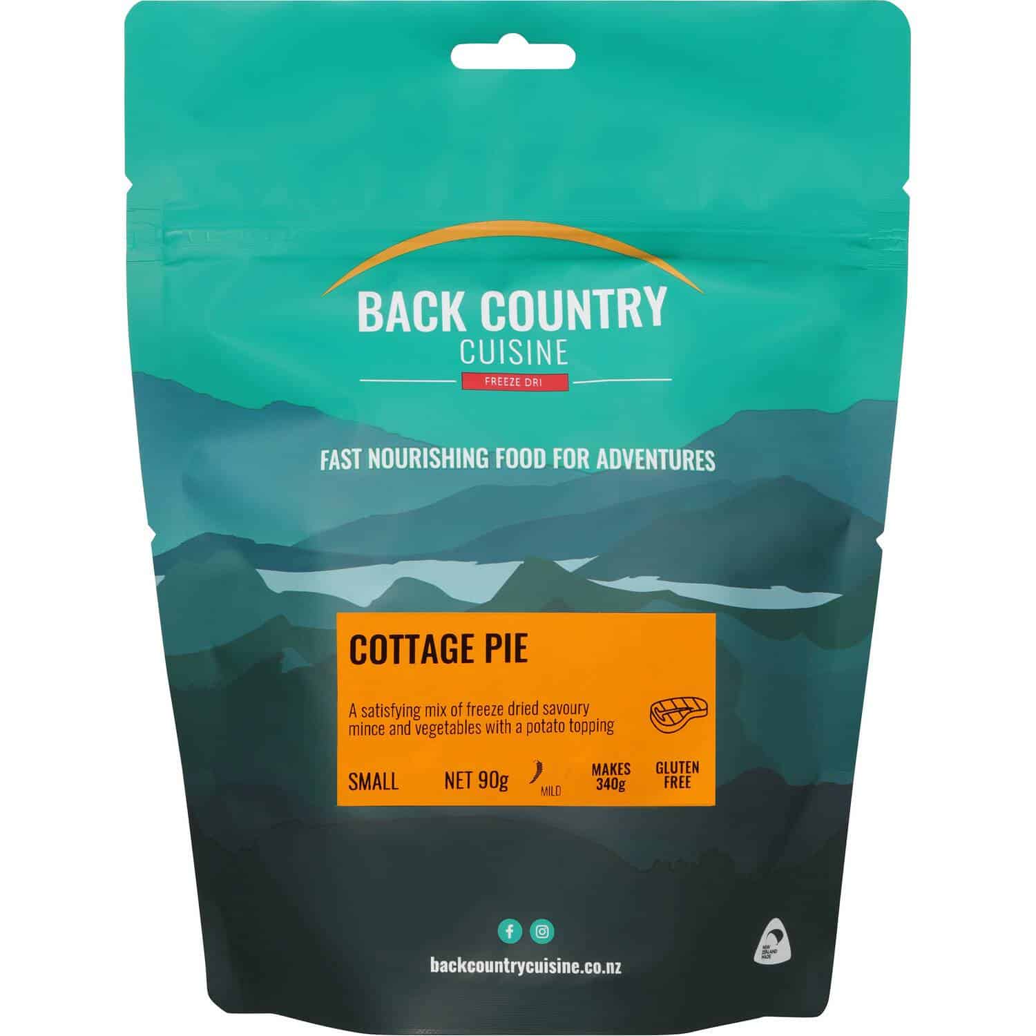 Back Country Cuisine Cottage Pie Small - Tramping Food and Accessories sold by Venture Outdoors NZ