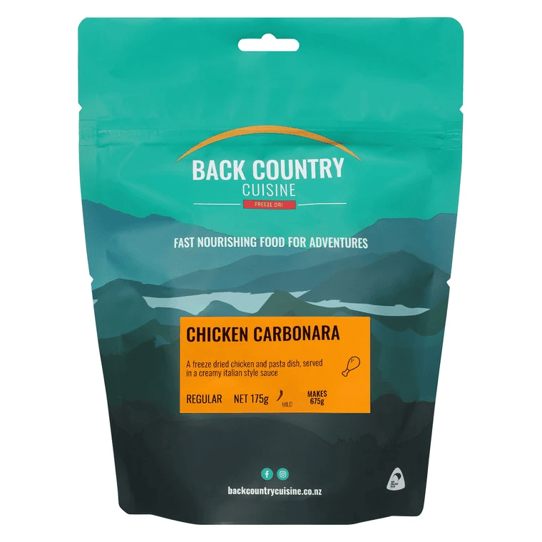 Back Country Cuisine Chicken Carbonara Regular - Tramping Food and Accessories sold by Venture Outdoors NZ