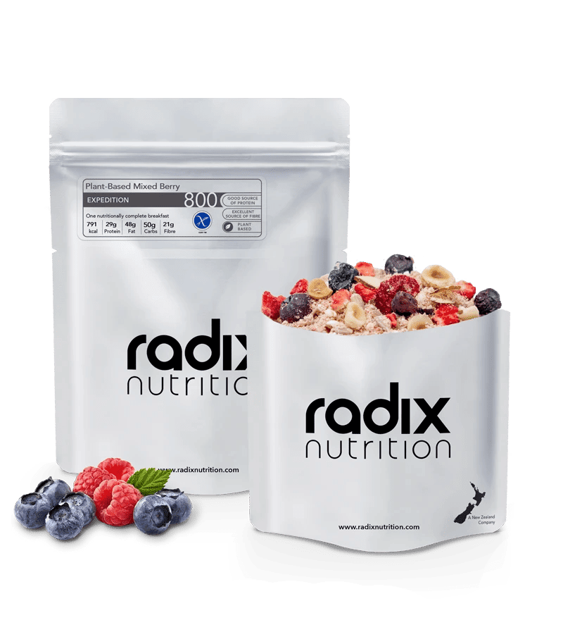 Radix Nutrition Ultra 800 Plant-Based Mixed Berry Breakfast V7 - Tramping Food and Accessories sold by Venture Outdoors NZ