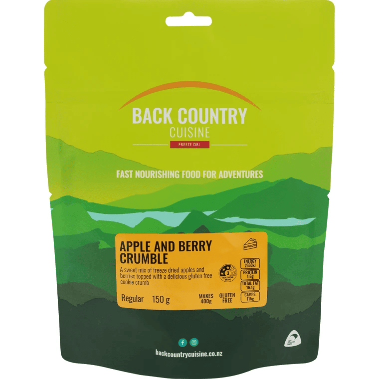 Back Country Cuisine Apple & Berry Crumble - Tramping Food and Accessories sold by Venture Outdoors NZ