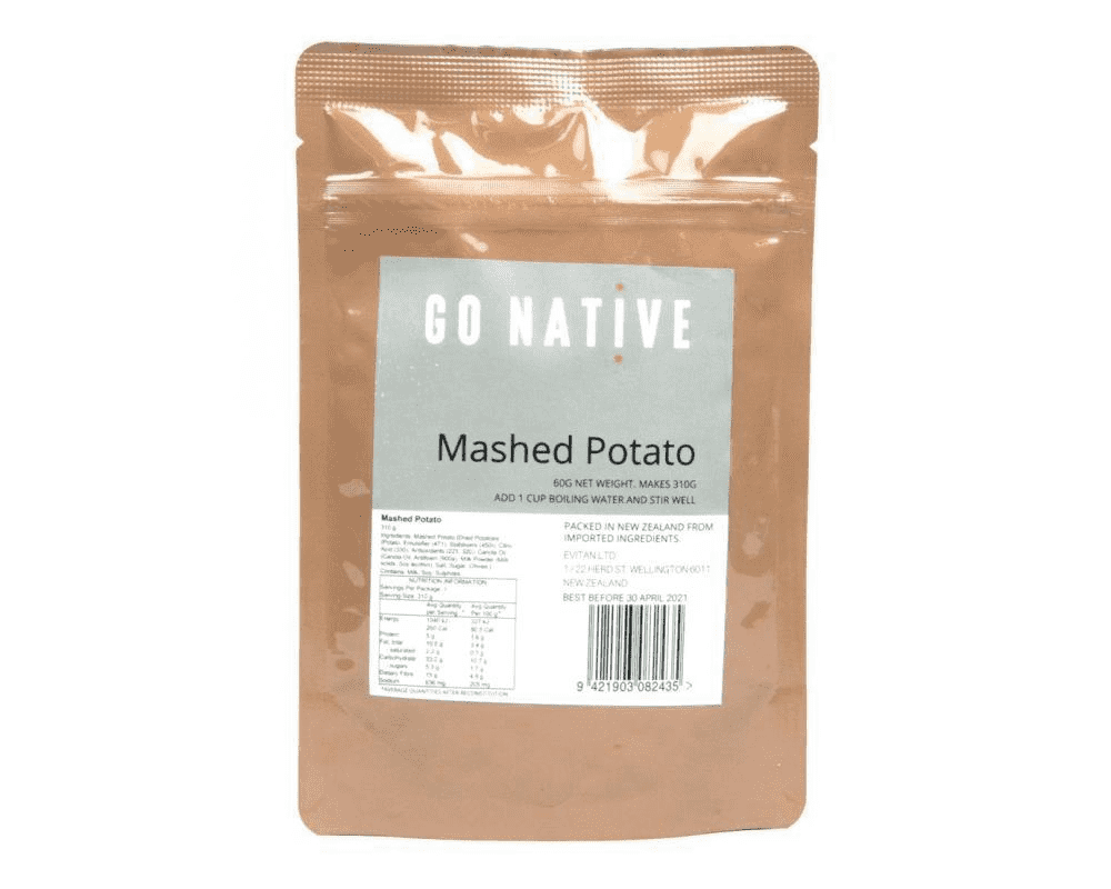 Go Native Mashed Potato - Tramping Food and Accessories sold by Venture Outdoors NZ