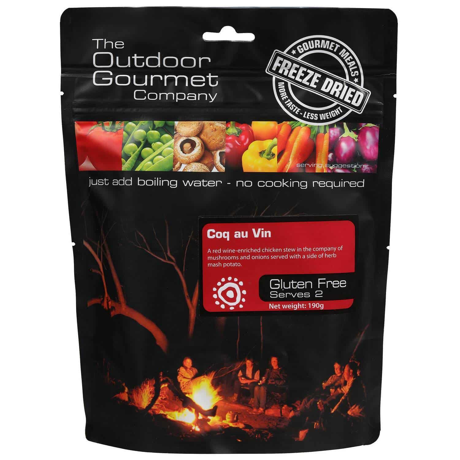 The Outdoor Gourmet Co. Coq Au Vin - Tramping Food and Accessories sold by Venture Outdoors NZ