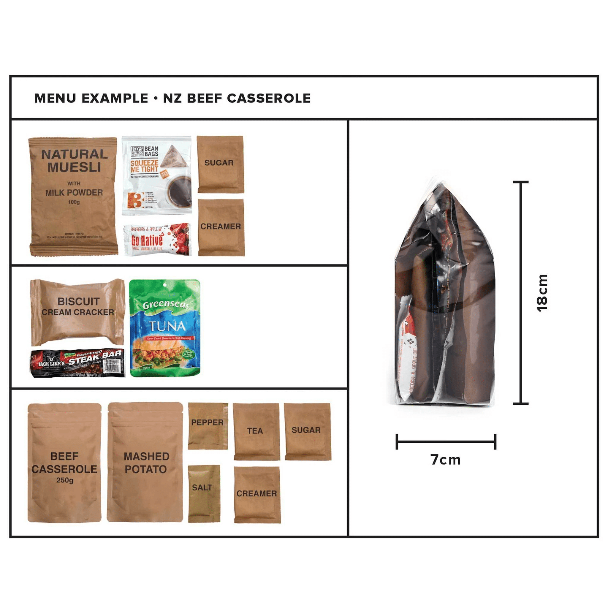Go Native Beef Casserole 24hr Food Pack - Tramping Food and Accessories sold by Venture Outdoors NZ