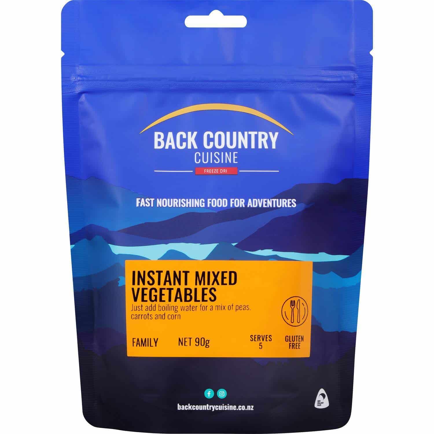 Back Country Cuisine Instant Mixed Vegetables - Tramping Food and Accessories sold by Venture Outdoors NZ