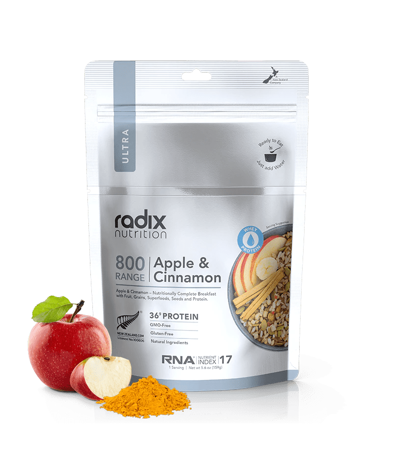 Radix Nutrition Ultra 800 Apple & Cinnamon v8.0 - Tramping Food and Accessories sold by Venture Outdoors NZ