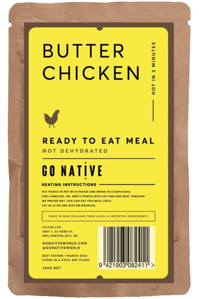 Go Native Butter Chicken - Tramping Food and Accessories sold by Venture Outdoors NZ