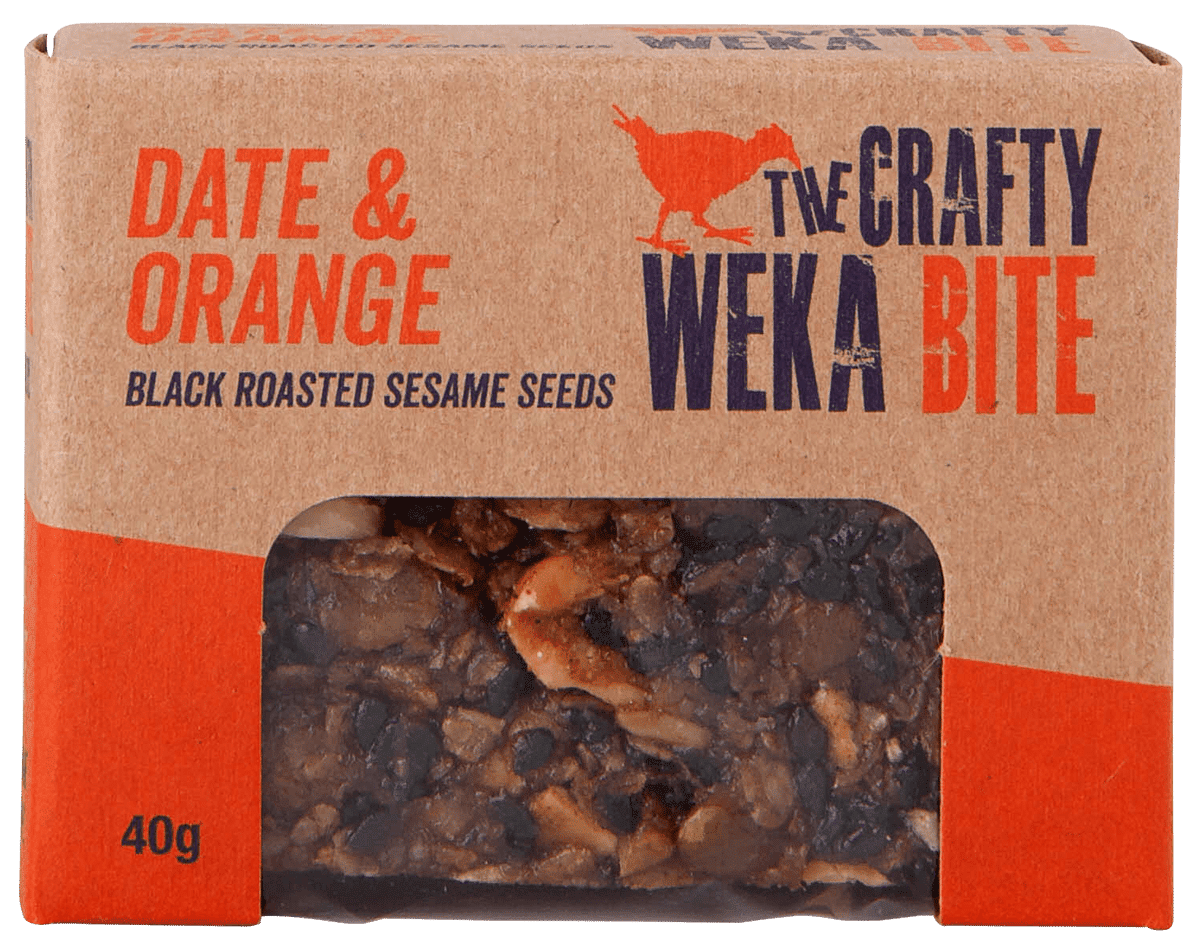 The Crafty Weka Bar Date & Orange Bite - Tramping Food and Accessories sold by Venture Outdoors NZ