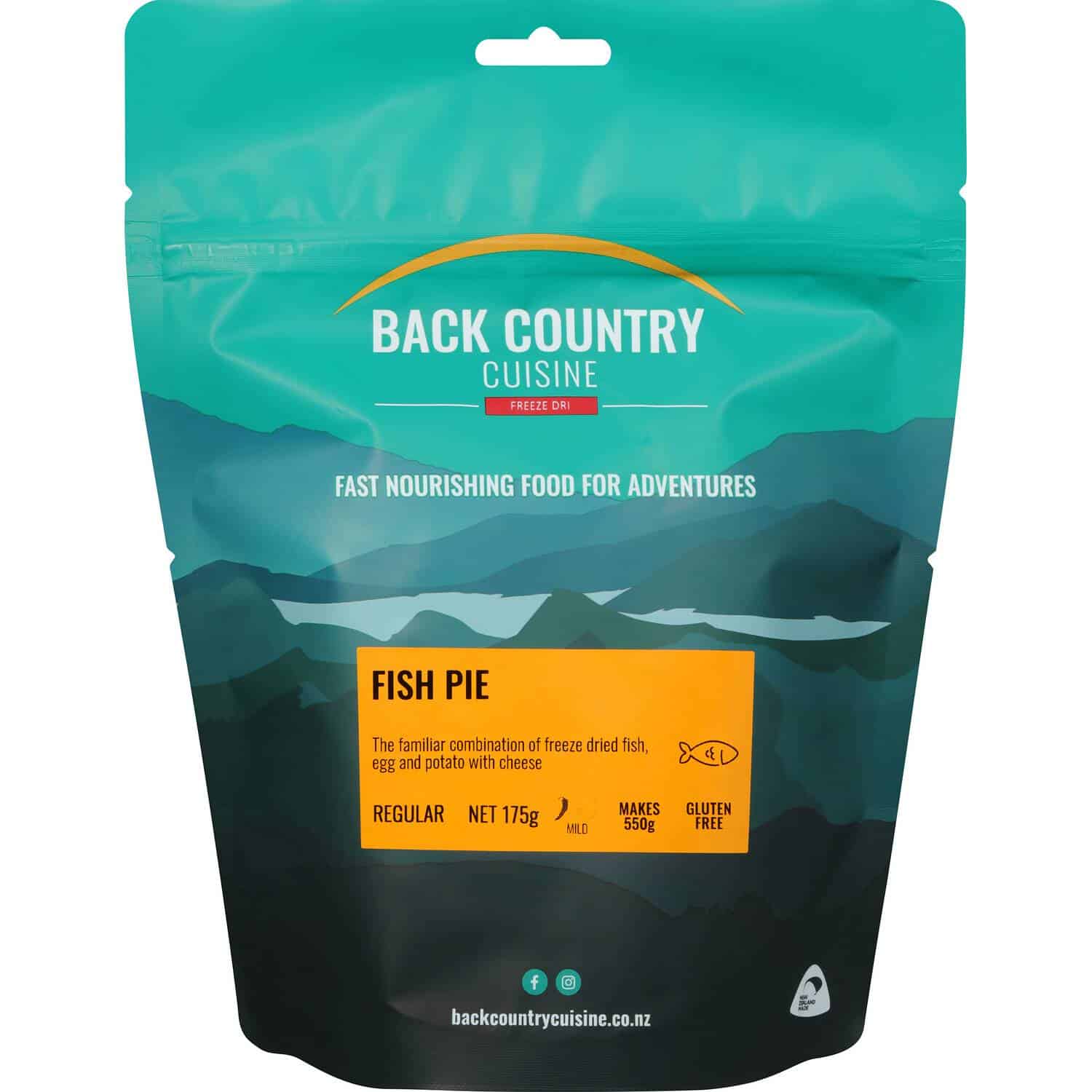 Back Country Cuisine Fish Pie Regular - Tramping Food and Accessories sold by Venture Outdoors NZ