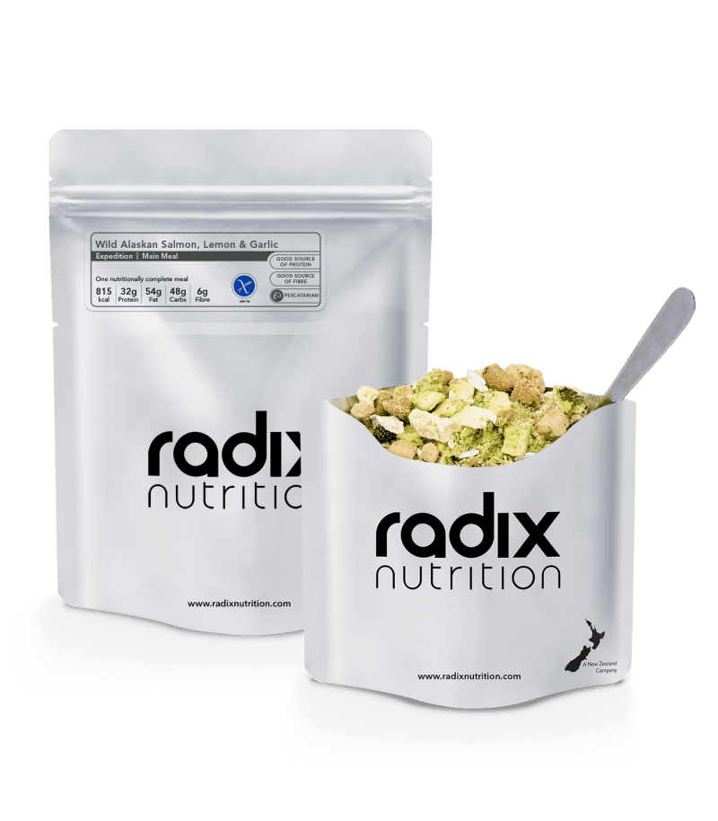 Radix Nutrition Ultra 800 Wild Alaskan Salmon, Ginger & Herbs V7 - Tramping Food and Accessories sold by Venture Outdoors NZ