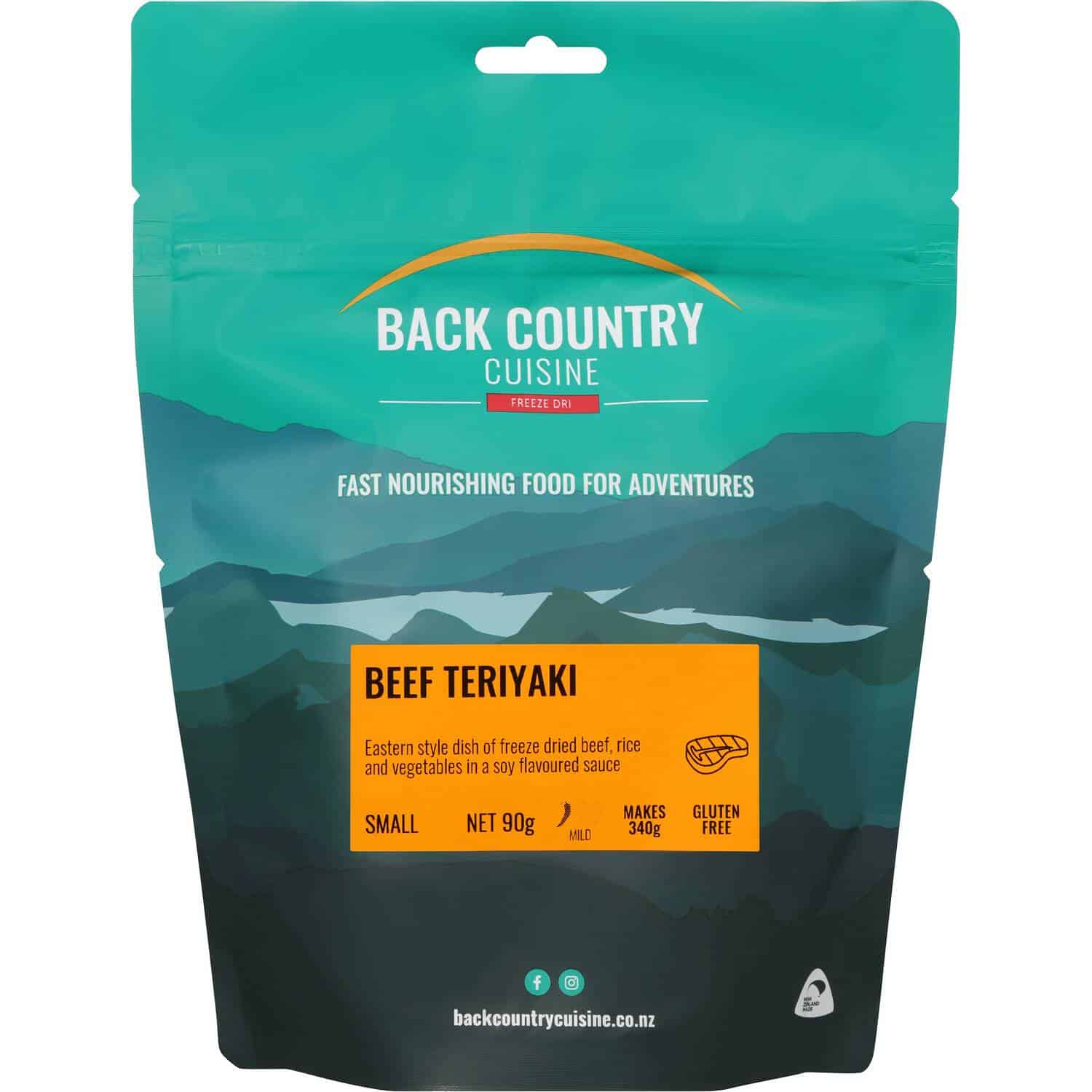 Back Country Cuisine Beef Teriyaki Small - Tramping Food and Accessories sold by Venture Outdoors NZ