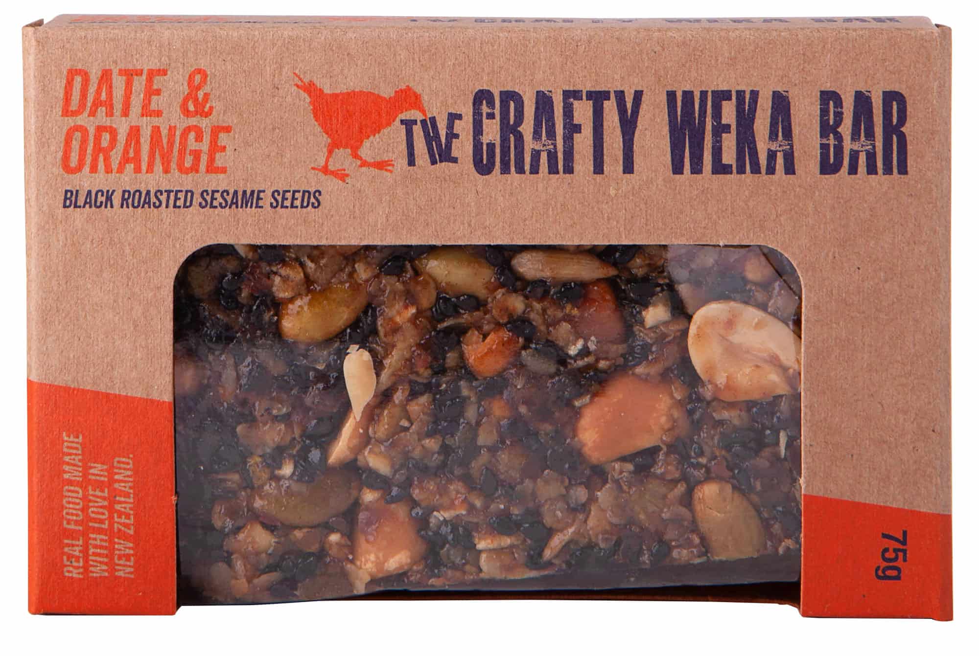 The Crafty Weka Bar Date & Orange Bar - Tramping Food and Accessories sold by Venture Outdoors NZ