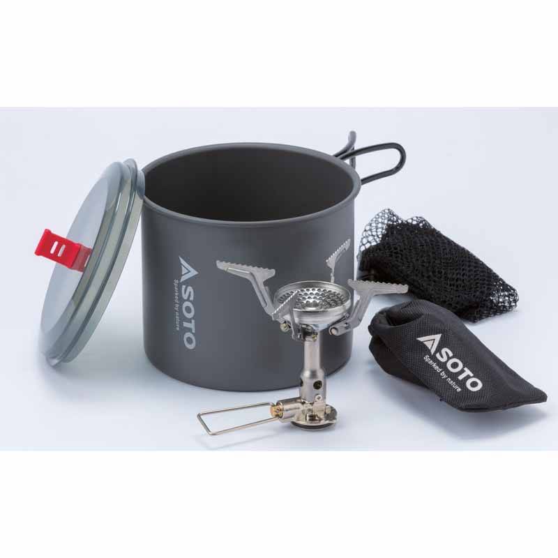 Soto Amicus Stove with Igniter & New River Pot Combo - Tramping Food and Accessories sold by Venture Outdoors NZ