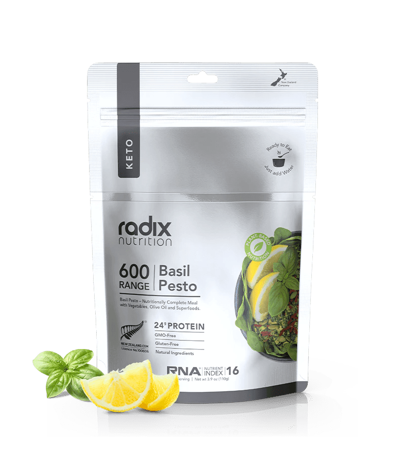 Radix Nutrition Keto 600 Basil Pesto v8.0 - Tramping Food and Accessories sold by Venture Outdoors NZ
