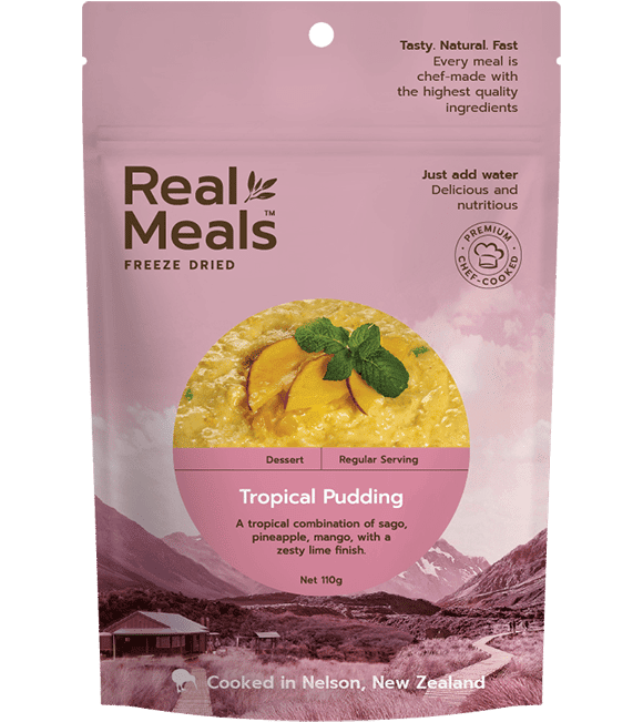 Real Meals Tropical Pudding - Tramping Food and Accessories sold by Venture Outdoors NZ