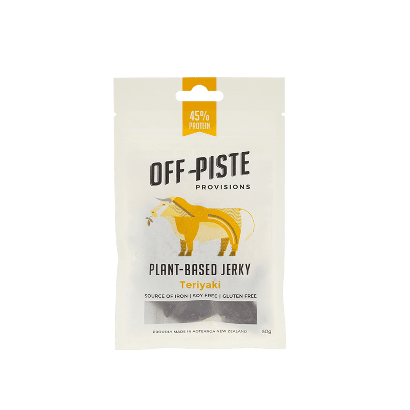 Off Piste Provisions Teriyaki Plant-Based Jerky - Tramping Food and Accessories sold by Venture Outdoors NZ