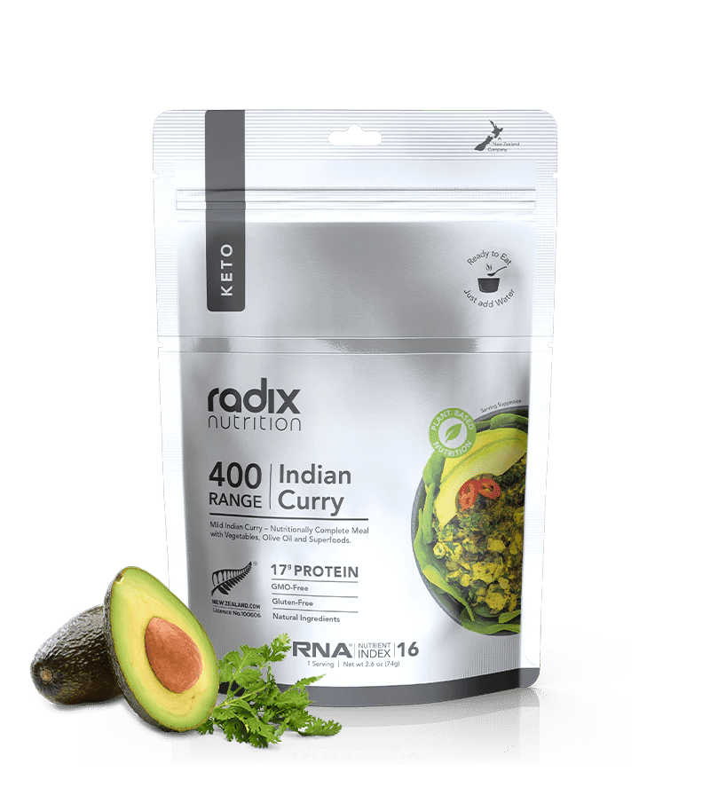 Radix Nutrition Keto 400 Indian Curry v8.0 - Tramping Food and Accessories sold by Venture Outdoors NZ
