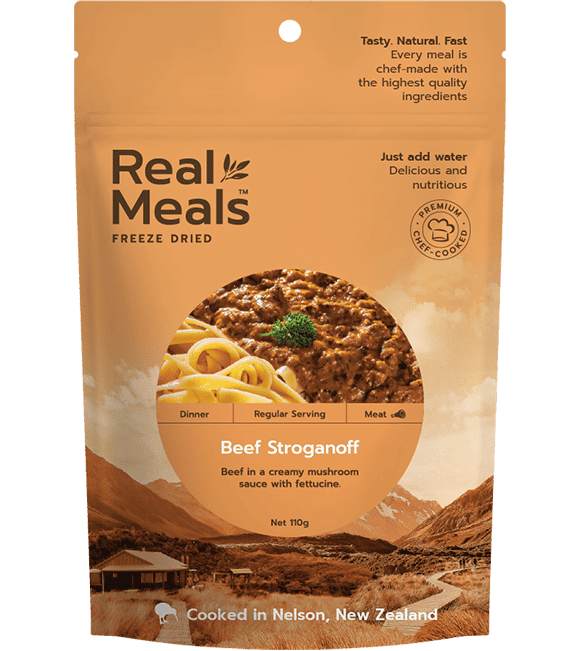 Real Meals Beef Stroganoff - Tramping Food and Accessories sold by Venture Outdoors NZ