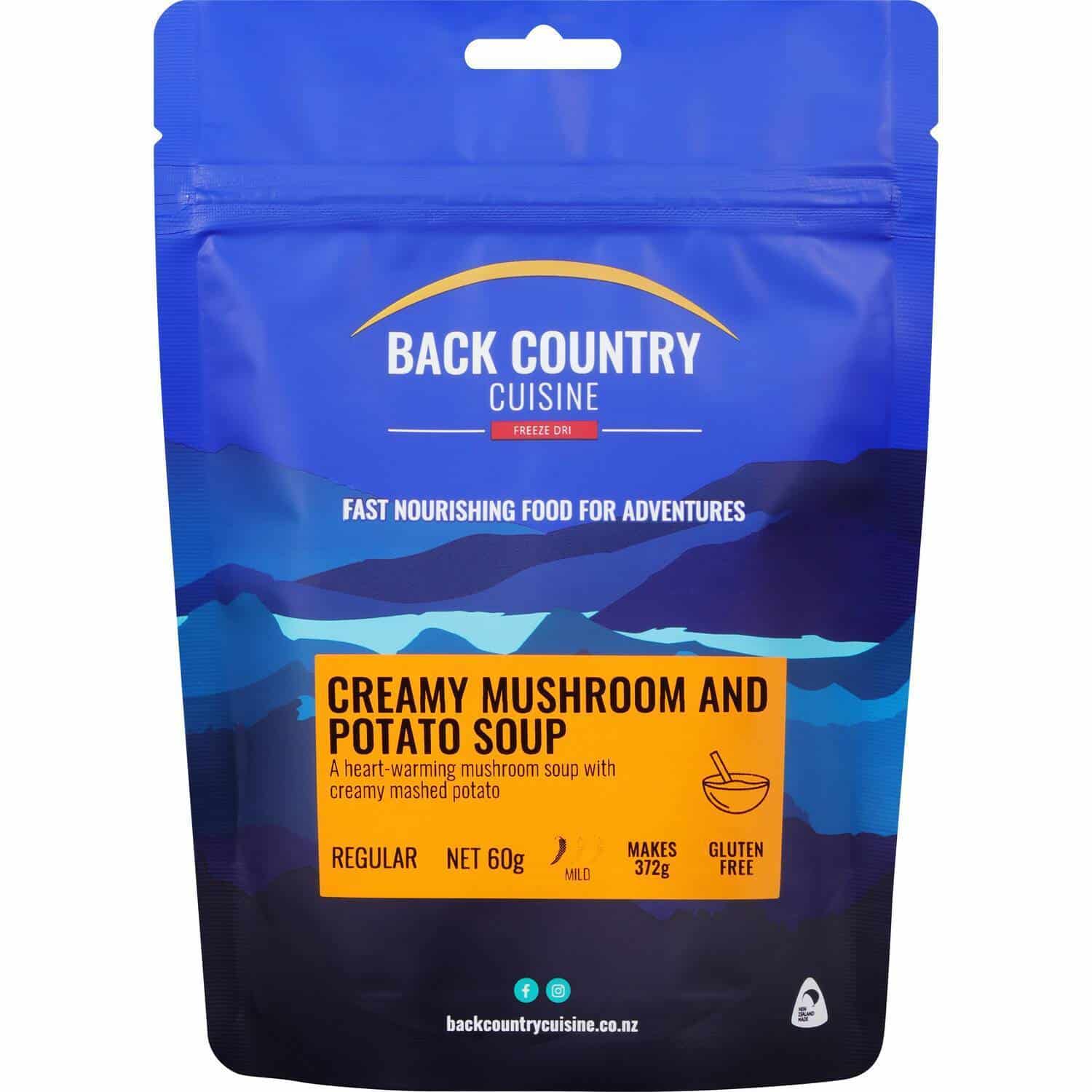 Back Country Cuisine Creamy Mushroom & Potato Soup - Tramping Food and Accessories sold by Venture Outdoors NZ
