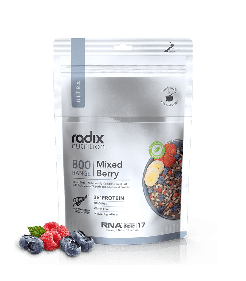 Radix Nutrition Ultra 800 Plant-Based Mixed Berry v8.0 - Tramping Food and Accessories sold by Venture Outdoors NZ
