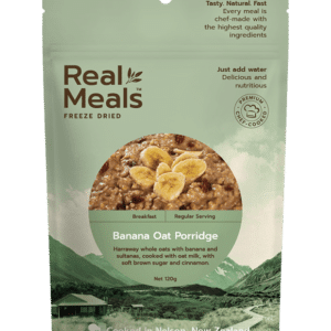 Real Meals Banana Oat Porridge - Tramping Food and Accessories sold by Venture Outdoors NZ