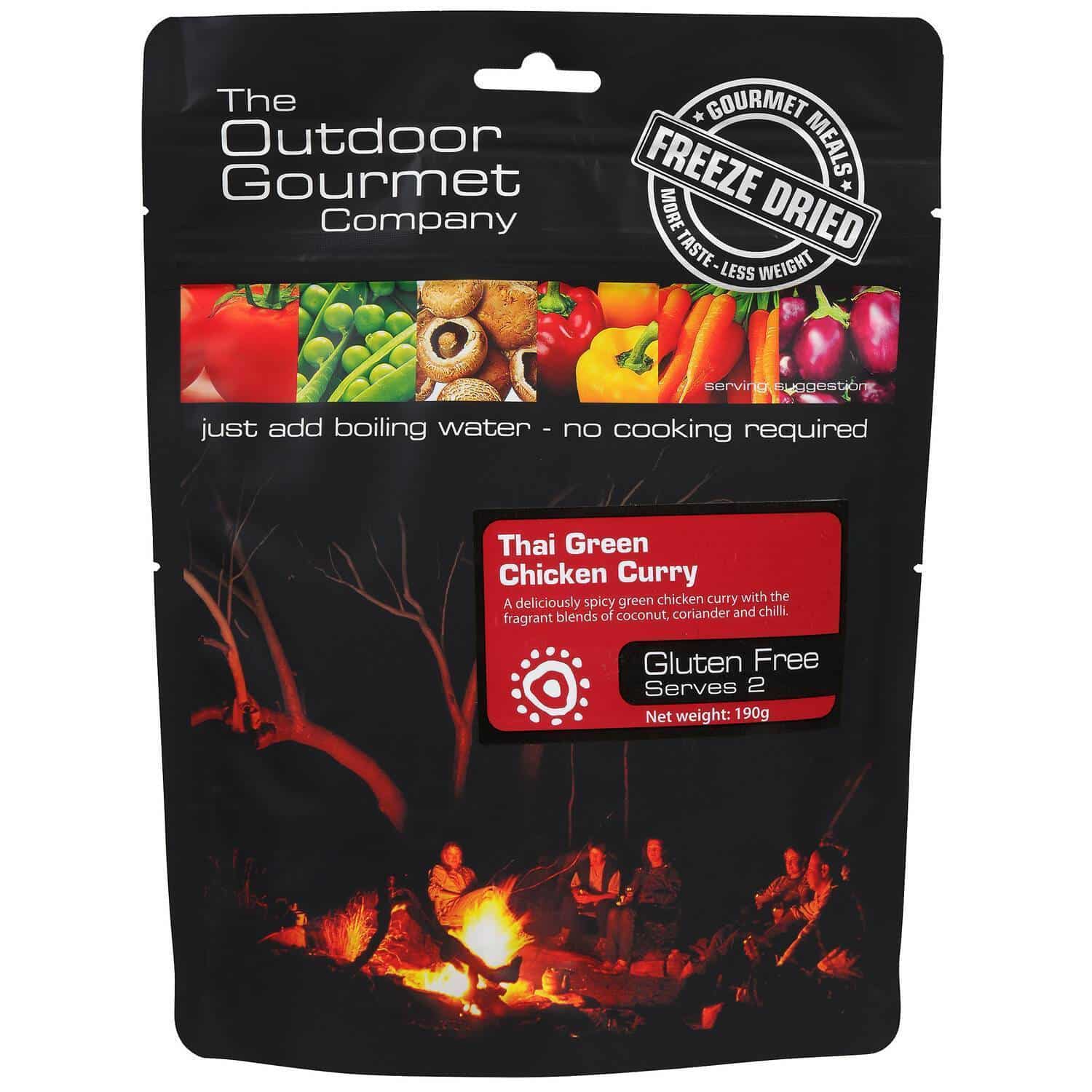 The Outdoor Gourmet Co. Thai Green Chicken Curry - Tramping Food and Accessories sold by Venture Outdoors NZ