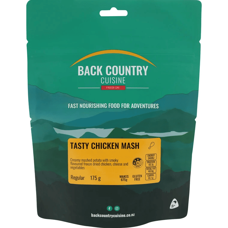 Back Country Cuisine Tasty Chicken Mash Regular - Tramping Food and Accessories sold by Venture Outdoors NZ