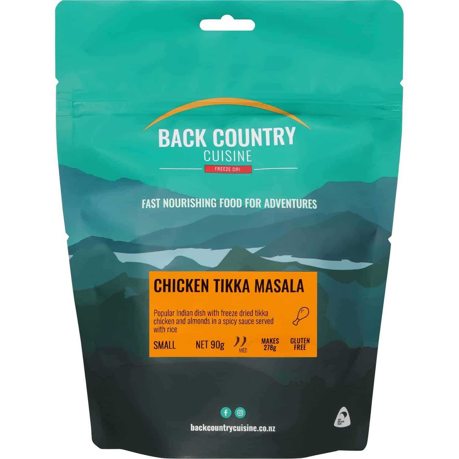 Back Country Cuisine Chicken Tikka Masala Small - Tramping Food and Accessories sold by Venture Outdoors NZ