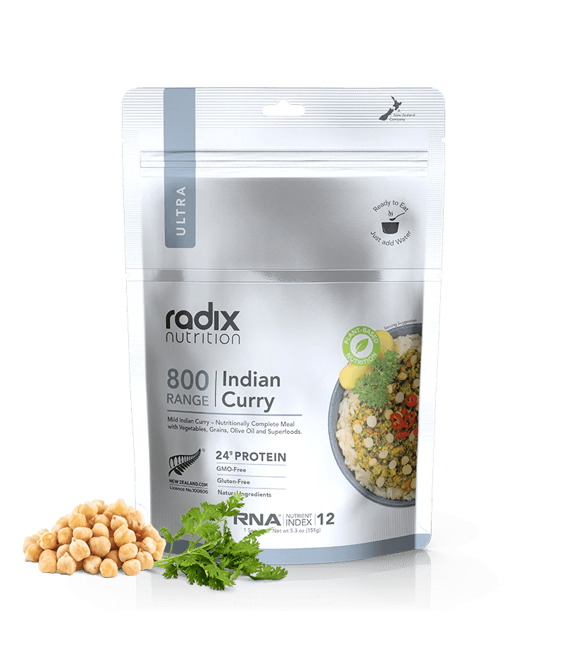 Radix Nutrition Ultra 800 Indian Curry v8.0 - Tramping Food and Accessories sold by Venture Outdoors NZ