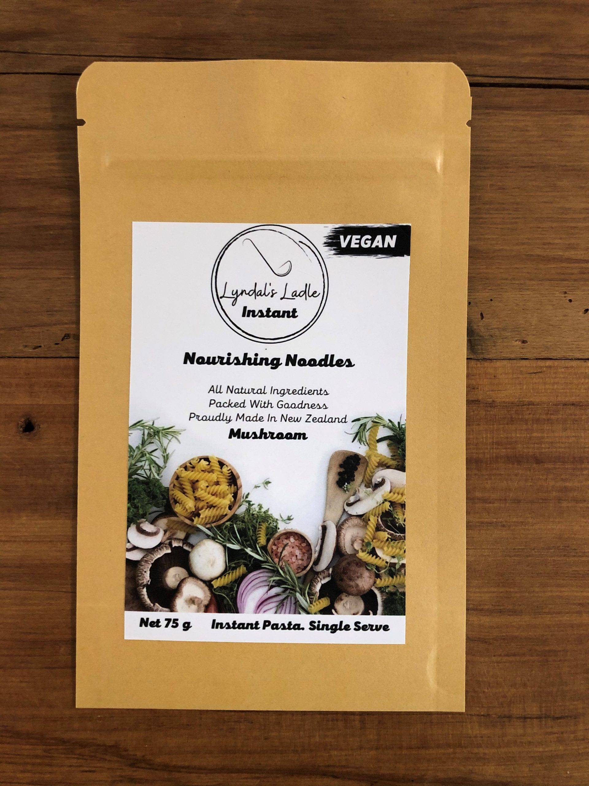 Lyndal’s Ladle Vegan Mushroom Nourishing Noodles - Tramping Food and Accessories sold by Venture Outdoors NZ