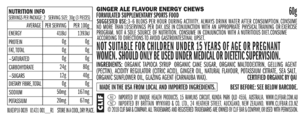 Clif Bloks Energy Chews - Tramping Food and Accessories sold by Venture Outdoors NZ