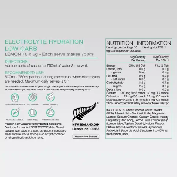 Pure Sports Nutrition Electrolyte Hydration Low Carb - Tramping Food and Accessories sold by Venture Outdoors NZ