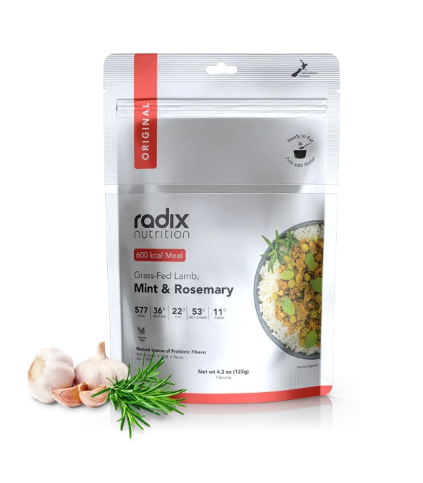 Radix Nutrition Original 600 Lamb, Mint & Rosemary V7 - Tramping Food and Accessories sold by Venture Outdoors NZ