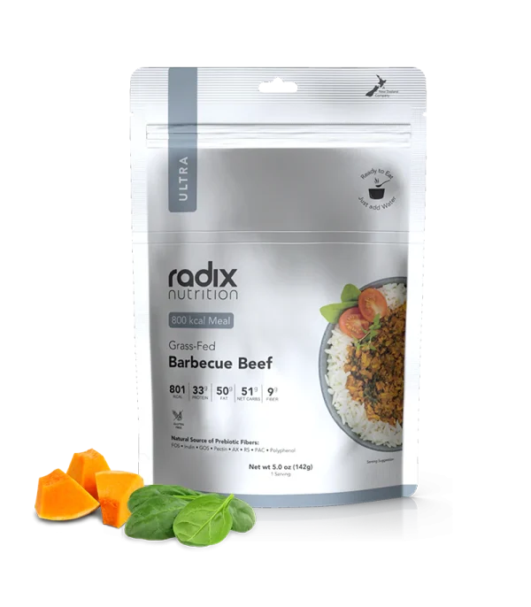 Radix Nutrition Ultra 800 Grass-Fed Barbecue Beef V7 - Tramping Food and Accessories sold by Venture Outdoors NZ