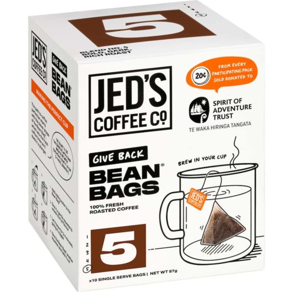 Jed’s Coffee Co. Bean Bags Blend No.5 - Tramping Food and Accessories sold by Venture Outdoors NZ