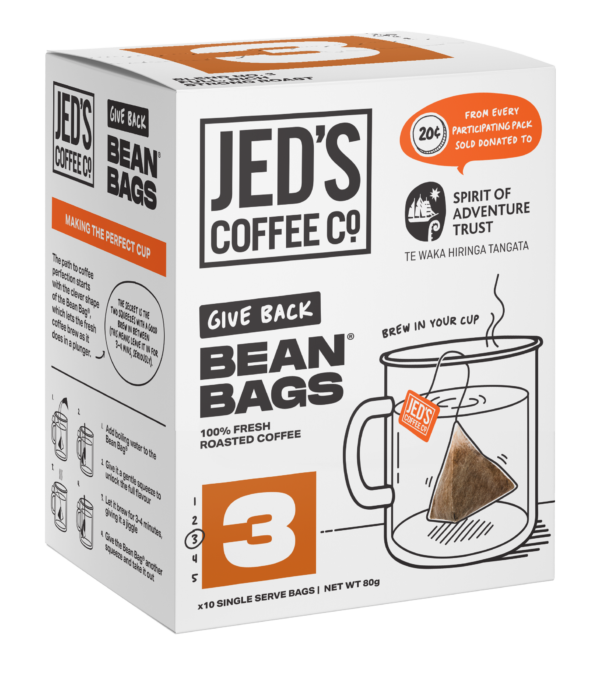Jed’s Coffee Co. Bean Bags Blend No.3 - Tramping Food and Accessories sold by Venture Outdoors NZ